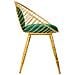 Sgabello Imbottita In Metallo Dorato Verde 55x46x70h - Foto miniatura 4