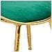 Sgabello Imbottita In Metallo Dorato Verde 55x46x70h - Foto miniatura 6