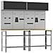 Set banco da lavoro con lo scaffale 8 pcs Nero e Grigio - Foto miniatura 1