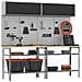 Set banco da lavoro con lo scaffale 8 pcs Nero e Grigio - Foto miniatura 2