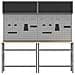 Set banco da lavoro con lo scaffale 8 pcs Nero e Grigio - Foto miniatura 3
