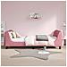 Struttura letto bambini con testata Rosa 80 x 200 cm Velluto - Foto miniatura 3
