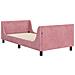 Struttura letto bambini con testata Rosa 80 x 200 cm Velluto - Foto miniatura 4