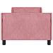Struttura letto bambini con testata Rosa 80 x 200 cm Velluto - Foto miniatura 5