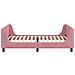 Struttura letto bambini con testata Rosa 80 x 200 cm Velluto - Foto miniatura 6