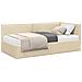 Struttura Letto Angolare con Materasso 2 pcs Crema Velluto - Foto miniatura 1