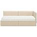 Struttura Letto Angolare con Materasso 2 pcs Crema Velluto - Foto miniatura 5