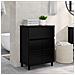 Mobiletto da bagno Nero 60 x 35 x 80 cm Legno ingegnerizzato - Foto miniatura 2