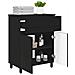 Mobiletto da bagno Nero 60 x 35 x 80 cm Legno ingegnerizzato - Foto miniatura 3