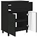 Mobiletto da bagno Nero 60 x 35 x 80 cm Legno ingegnerizzato - Foto miniatura 4