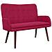 Sofa a Due Posti Rosso vino 115 x 61 x 87 cm Velluto - Foto miniatura 1