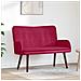 Sofa a Due Posti Rosso vino 115 x 61 x 87 cm Velluto - Foto miniatura 2