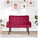 Sofa a Due Posti Rosso vino 115 x 61 x 87 cm Velluto - Foto miniatura 3
