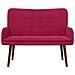 Sofa a Due Posti Rosso vino 115 x 61 x 87 cm Velluto - Foto miniatura 4