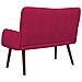 Sofa a Due Posti Rosso vino 115 x 61 x 87 cm Velluto - Foto miniatura 6