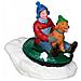Bimbo E Cane Su Slittino - Tubing Buddies - Foto miniatura 1