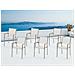 Sedie Da Giardino Bianca In Acciaio Inossidabile Set Di 6 Pz Grosseto - Foto miniatura 2