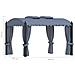 Gazebo Con Tende 3x4 Cm Antracite In Acciaio - Foto miniatura 15