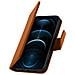 Custodia Iphone 12 Pro Max Porta Carte In Pelle Funzione Stand Premium Marrone - Foto miniatura 4