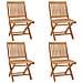 Sedie da Giardino Pieghevoli con Cuscini 4 pz Massello di Teak - Foto miniatura 3