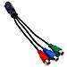 S-Video / Component Video Adapter Nero cavo di interfaccia e adattatore - Foto miniatura 1