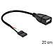 83291, USB 2.0-A, 4pin, Femmina / femmina, Nero, 0,2m - Foto miniatura 1