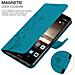 Custodia Compatibile Con Huawei Mate 9 In Blu Fiore - Coperchio Protettivo In Design Floreale Con Chiusura Magnetica, Funzione Stand E Slot Per Carte - Foto miniatura 5