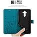 Custodia Compatibile Con Huawei Mate 9 In Blu Fiore - Coperchio Protettivo In Design Floreale Con Chiusura Magnetica, Funzione Stand E Slot Per Carte - Foto miniatura 6