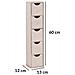 Contenitore Sciocchezze, 5 Cassetti, Legno, 60x13x12 Cm, - Foto miniatura 3