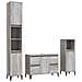 Set Mobili Da Bagno 3 Pz Grigio Sonoma In Legno Multistrato - Foto miniatura 2