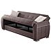 Divano Letto Alejandro, Divano Letto Contenitore A 3 Posti Con 2 Cuscini Inclusi, Sofà Da Soggiorno In Tessuto Imbottito Con Apertura Click-clack, 224x85h87 Cm, Grigio Chiaro - Foto miniatura 2