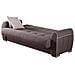 Divano Letto Alejandro, Divano Letto Contenitore A 3 Posti Con 2 Cuscini Inclusi, Sofà Da Soggiorno In Tessuto Imbottito Con Apertura Click-clack, 224x85h87 Cm, Grigio Chiaro - Foto miniatura 3
