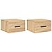 Comodini A Muro 2 Pz Rovere Sonoma 35x35x20 Cm - Foto miniatura 2