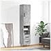 Credenza Grigio Cemento 34,5x34x180 Cm In Legno Multistrato - Foto miniatura 1