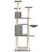 Albero Per Gatti Con Tiragraffi In Sisal Grigio Chiaro 166 Cm - Foto miniatura 3