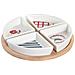 Set Da Aperitivo Dkd Home Decor 21,5 X 21,5 X 1 Cm Rosso Azzurro Bianco Gres Mediterraneo Case - Foto miniatura 1