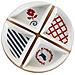 Set Da Aperitivo Dkd Home Decor 21,5 X 21,5 X 1 Cm Rosso Azzurro Bianco Gres Mediterraneo Case - Foto miniatura 2