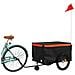 Rimorchio Da Bici Nero E Arancione 45 Kg In Ferro - Foto miniatura 3