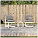 Set Salotto da Giardino 3 pz Bianco in Legno Massello di Pino - Foto miniatura 7