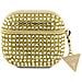Cover Per Airpods 3 4g Diamond Con Charm A Triangolo Ornato Da Strass, Oro - Foto miniatura 1