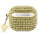 Cover Per Airpods 3 4g Diamond Con Charm A Triangolo Ornato Da Strass, Oro - Foto miniatura 2