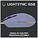 Mouse Gaming G203 Ottico 6 Tasti 8000 DPI Colore Lilla - Foto miniatura 3