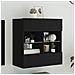 Mobile TV a Parete con Luci LED Nero 58,5x30x60,5 cm - Foto miniatura 2
