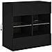 Mobile TV a Parete con Luci LED Nero 58,5x30x60,5 cm - Foto miniatura 7
