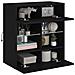 Mobile TV a Parete con Luci LED Nero 58,5x30x60,5 cm - Foto miniatura 9