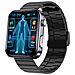 Smartwatch: Misura La Frequenza Cardiaca, La Pressione Sanguigna, L'ossigeno Nel Sangue E I Passi Black Bamboo Edition Strap - Foto miniatura 3