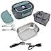 Lunch Box Elettrica Da 40w, Di 1500ml. Riscalda Il Tuo Cibo Al Suo Interno. Adattatore Di Corrente E Per Auto. Include Posate E Custodia. - Foto miniatura 2