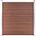 Pannelli Recinzione 3 Quadrati 1 Inclinato 619x186cm Marrone - Foto miniatura 1