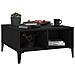 Lusso Casadino -  Tavolino Da Salotto Nero 60x60x30 Cm In Legno Multistrato - Foto miniatura 4