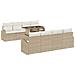Set di Sofà da Giardino 9 Pezzi con Cuscini Beige Poliestere Rattan - Foto miniatura 1